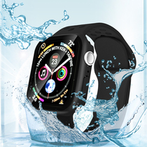 适用苹果手表钢化膜贴膜+保护壳一体iwatch5 6 SE保护套4/3/21全包防水壳apple watch series表38/40/42/44mm