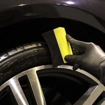 汽车美容轮胎内饰轮毂上光边角海绵擦缝隙多功能打蜡除蜡清洁工具