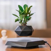 轻奢黑科技新款磁悬浮盆栽办公室装饰品小众风高级感摆件