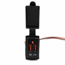 车载改装手机充电器 USB Charger QC3.0快速充电 带灯 MP
