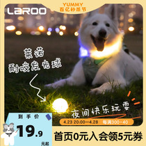 莱诺laroo发光球狗狗玩具夜间遛狗充电多彩耐咬磨牙洁齿巡回玩具