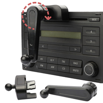 创意车载手机支架底座配件CD口导航卡扣式小米无线充电器改装通用