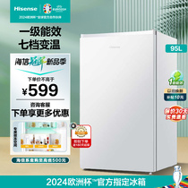海信95升L家用租房宿舍小型微冷冻冷藏节能单门电冰箱一级官方206
