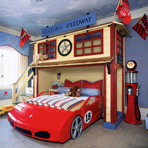 筑梦王国创意个性儿童定制家具主题酒店样板间高低床汽车床子母床