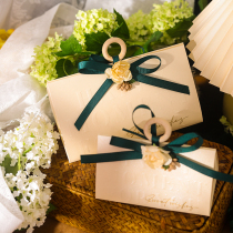 森系订婚婚礼喜糖盒高级感结婚喜糖盒子高级感三角礼品盒空盒小众