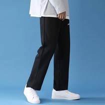 李宁运动裤卫裤男2023夏季新款正品训练直筒宽松跑步平口长裤子