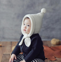 冬季韩版儿童加绒护耳帽可爱毛线帽婴儿宝宝保暖帽子围巾一体