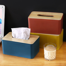 桌面纸巾盒抽纸收纳盒家用客厅餐厅茶几北欧简约多功能纸抽盒创意