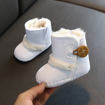 0-3-6-12个月婴儿鞋子软底靴子冬季宝宝棉鞋男女新生幼儿雪地靴