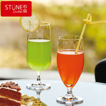 石岛欧式创意水晶玻璃牛奶果汁啤酒饮料杯家用多功能饮用杯水杯