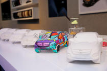 宝马7系3系X6X5石膏模型白坯车模涂色彩绘陶瓷白膜上色亲子活动