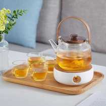 花茶壶蜡烛加热蒸煮茶杯子茶具套装水果茶壶耐热玻璃烧水壶养生壶