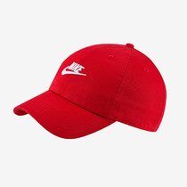 NIKE耐克红色帽子女帽新款纯棉遮阳帽爆款女鸭舌运动帽男帽913011
