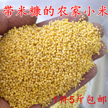 农家小米带糠米杂粮小米蔚州贡米米脂谷胚芽月子小米粥