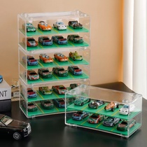 多美卡亚克力1:64风火轮收纳盒1:32小汽车模型玩具收纳展示架子