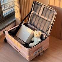 漫游新款前置开口粉色行李箱可扩展拉杆箱20寸26旅行箱登机箱子女