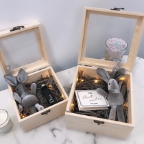 ins高档礼品盒正方形空盒婚礼伴手礼物盒喜糖盒送口红香水包装盒