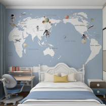 墙纸儿童房墙壁贴纸太空人墙布男生卧室壁纸宇航员壁布定制壁画