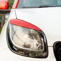 新款奔驰smart汽车前大灯装饰贴斯玛特改装配件灯眉贴保护壳改色