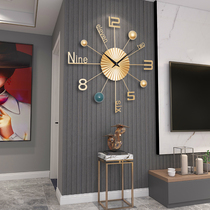 挂钟客厅家用时尚2024新款意式轻奢时钟现代简约大气创意挂墙钟表