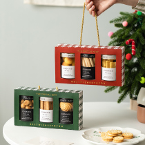圣诞曲奇饼干包装盒手提糖果奶枣玛格丽特烘焙零食新年礼盒空盒子