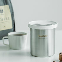 单向排气密封罐芬兰装茶叶奶粉保鲜收纳盒不锈钢抗菌咖啡豆储物罐