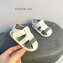 婴幼儿鞋子0-1岁男女宝宝夏季包头凉鞋3-6-七八-12个月软底学步鞋