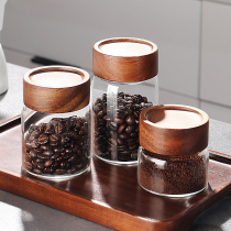 咖啡粉密封罐家用咖啡豆保存罐玻璃食品级收纳瓶迷你便携储存罐子