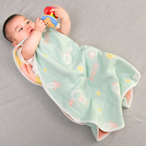 婴儿睡袋春夏季薄款防踢被宝宝无袖新生儿纯棉纱布睡袋婴幼儿背心