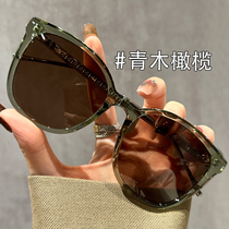 大框橄榄色墨镜女新款2024偏光太阳镜防晒夏季眼镜配度数防紫外线