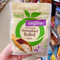 澳洲Macro oats有机麦片燕麦粥纯燕麦早餐休闲麦片500克