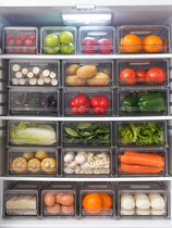 厨房冰箱抽屉式收纳盒水果蔬菜收纳盒鸡蛋保鲜盒冷藏专用冷冻盒子
