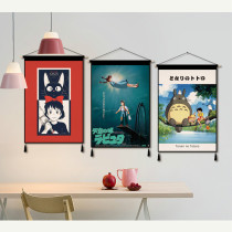 宫崎骏动画挂布ins背景墙布客厅挂毯卧室儿童房挂画电表箱装饰布