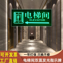 定制双面电梯间发光牌酒店电梯间指示牌方向指引牌LED吊挂标志牌