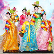 韩国朝鲜娃娃人偶人形绢人娃娃料理酒店婚庆工艺装饰品摆件民俗