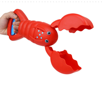 螃蟹夹子沙滩玩具挖沙夹雪球儿童抖音同款龙虾夹子红色