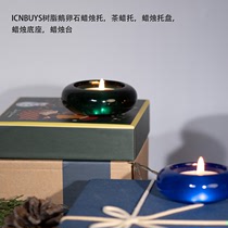 ICNBUYS树脂鹅卵石蜡烛托，茶蜡托，蜡烛托盘，蜡烛底座，蜡烛台