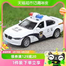 儿童警车玩具车男孩回力合金小汽车110玩具模型120救护车公安车