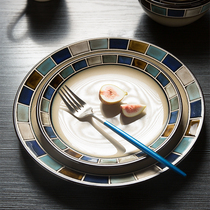 欧式碗碟套装家用组合餐具马克杯子盘子碗面碗大碗汤碗马赛克碗盘
