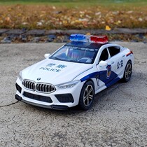 m8仿真宝马警车合金模型摆件金属公安礼物警察玩具车