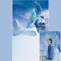 冰雪奇缘生日派对背景冬天雪景写真迪士尼公主艾莎同款摄影背景布
