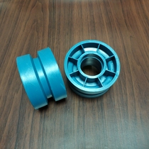 工装板蓝色塑胶轮从动轮，80mm被动托轮，配6003轴承张紧轮头尾轮