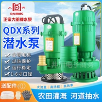 正宗大明国标QDX家用潜水泵铜芯单相井用高扬程农用灌溉大流量6寸