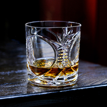 英国进口格兰凯恩glencairn手工水晶厚底创意洋酒刻花威士忌酒杯