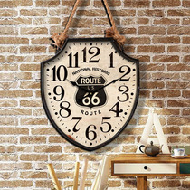 美式复古挂钟酒吧装饰欧式挂表简约创意壁钟客厅时钟数字个性钟表
