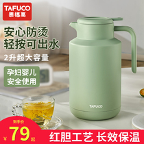 日本泰福高保温壶家用保温水壶大容量保温瓶玻璃内胆热水瓶暖水壶