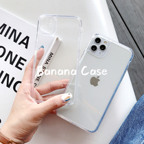 BananaCase简约适用苹果14pro高透玻璃13ProMax手机壳iPhone7/8plus透明12硬壳11保护套15promax