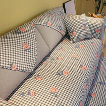 北欧全棉沙发垫现代简约客厅布艺套罩巾盖皮四季通用防滑坐垫定做