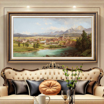 美式风景客厅装饰画横版大尺寸沙发背景墙画餐厅卧室主卧床头挂画