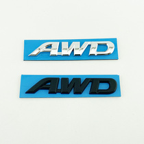 新款汉兰达车标 汉兰达AWD英文字母标志 AWD四驱后备尾箱贴标黑色